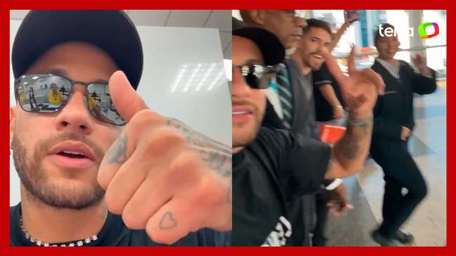 Neymar causa alvoroço ao aparecer de surpresa em shopping no litoral de São Paulo