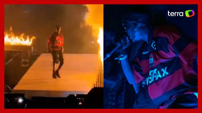 Rapper americano usa camisa do Flamengo em show nos Estados Unidos