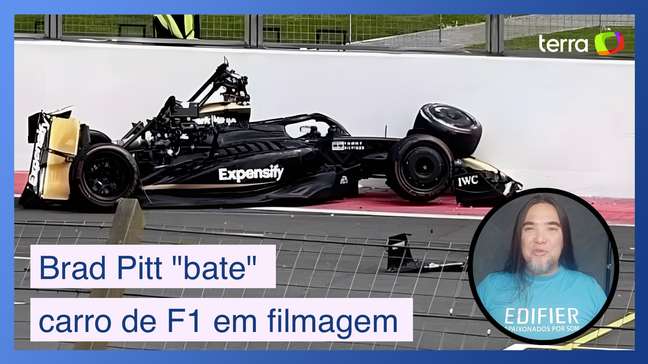 Brad Pitt bate carro de corrida durante filmagens de 'F1'