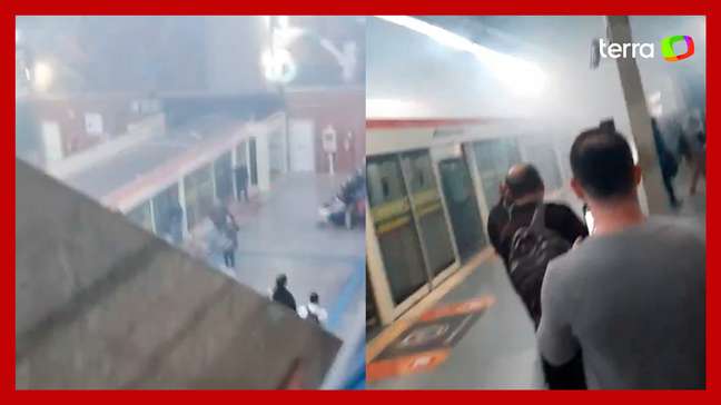 Falha em freio de trem causa fumaça e desespera passageiros no Metrô de São Paulo