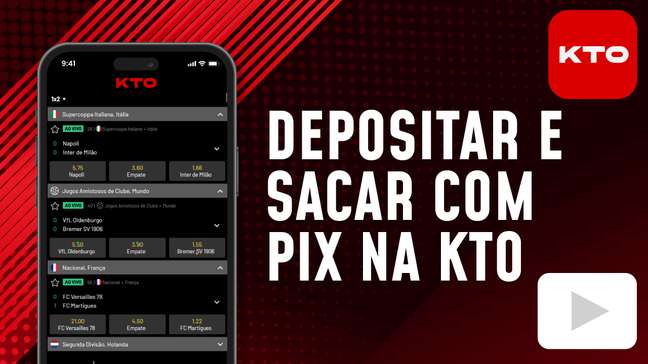 Vídeo KTO Pix: como fazer depósitos e saques com Pix na casa