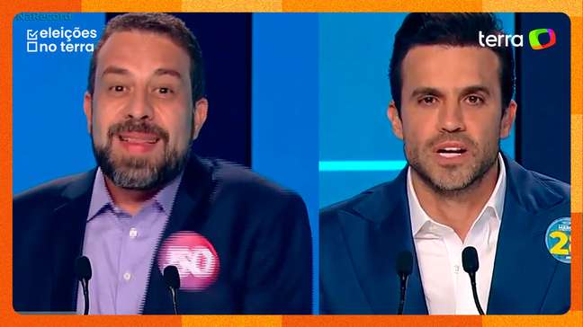 Marçal tenta associar número do PT a Boulos, que percebe e rebate durante debate da Record