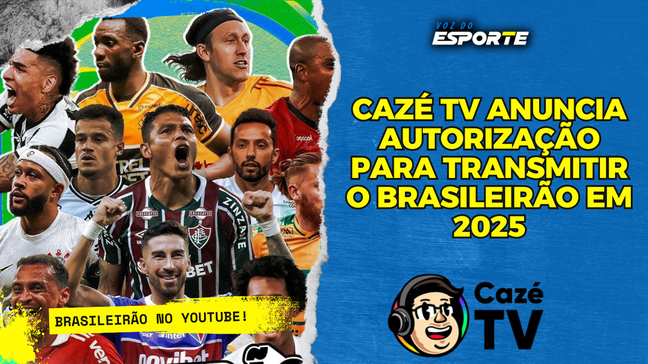 Cazé TV vai transmitir o Campeoanto Brasileiro a partir de 2025