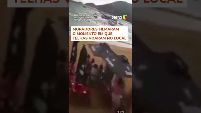 Vendaval arranca telhas e pessoas quase são atingidas em Angra dos Reis (RJ)