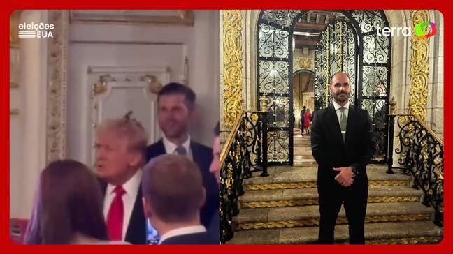 Eduardo Bolsonaro acompanha apuração na casa de Trump: 'Honra de estar aqui'