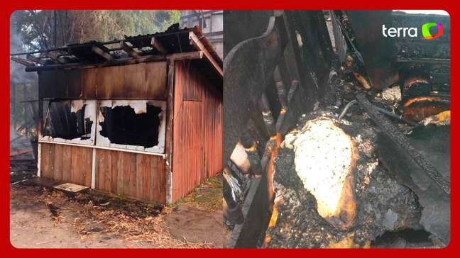 Casa do autor de ataque em Brasília pega fogo em Santa Catarina