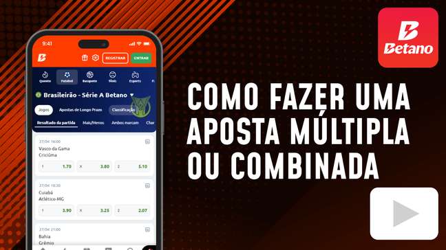 Como fazer uma aposta múltipla ou combinada na Betano?