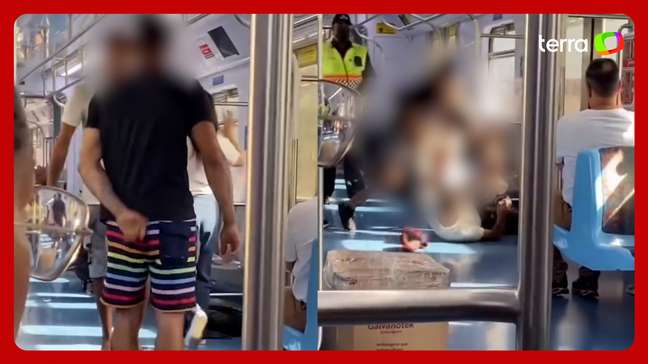 Seguranças da CPTM apenas observam briga de passageiros em trem em SP