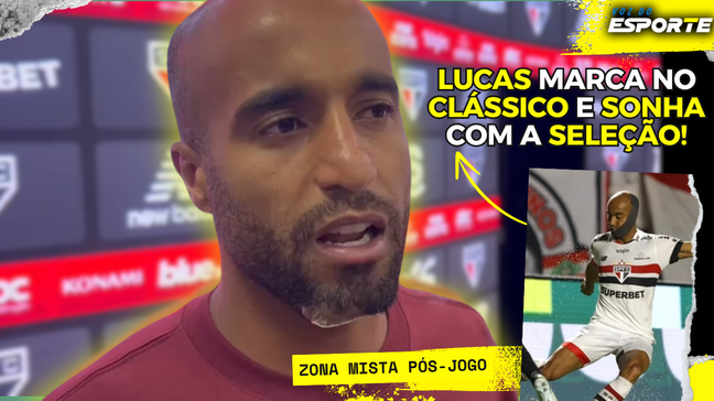 Destaque no clássico, Lucas sonha com Seleção Brasileira. "É um objetivo"