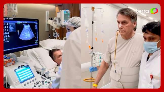Bolsonaro publica imagens de ultrassom do abdômen durante recuperação de cirurgia