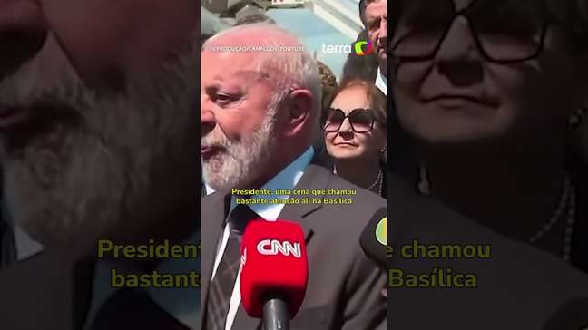 Lula diz que não cumprimentou Trump no funeral do papa Francisco: 'Não vi' #shorts