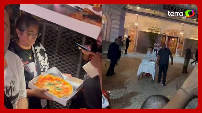 Lady Gaga envia pizzas para fãs aglomerados na porta de hotel no RJ: ‘Um anjo’