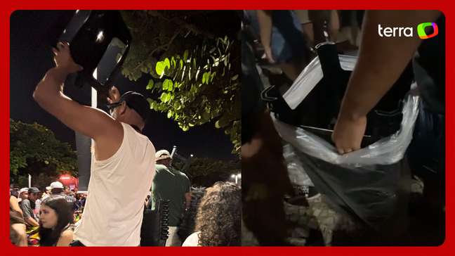 Ambulantes vendem banquinhos de plástico a R$ 70 para show de Lady Gaga: ‘Olha o camarote’