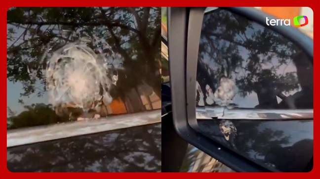 Vídeo mostra como ficou carro de Rossi, goleiro do Flamengo, após ataque a tiros no RJ