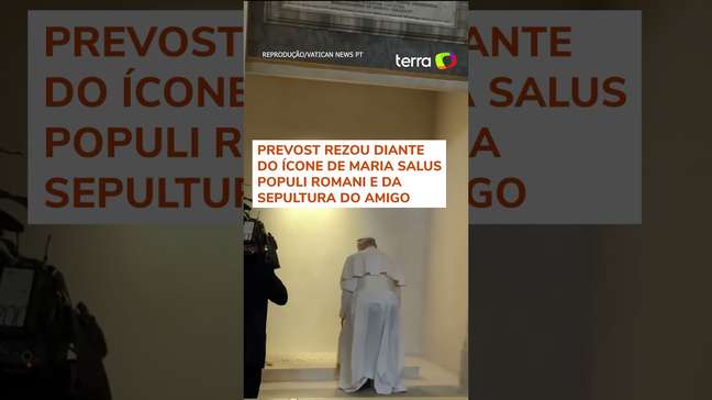 Papa Leão XIV visita túmulo de Francisco em basílica em Roma #shorts