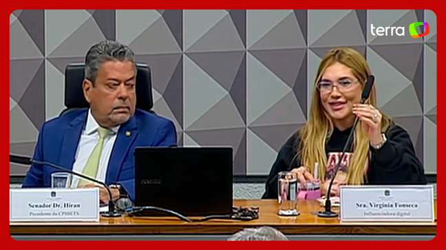Virginia confunde microfone com canudo durante depoimento na CPI das Bets