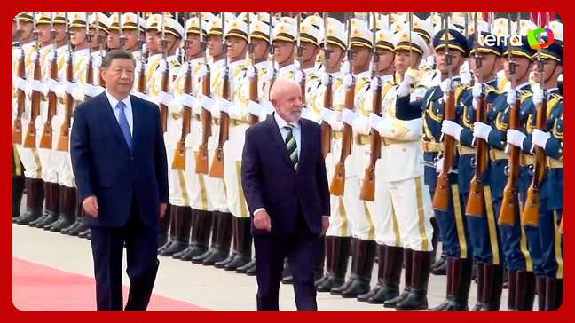 Veja imagens da recepção de Xi Jinping a Lula com honras de chefe de Estado para reunião na China
