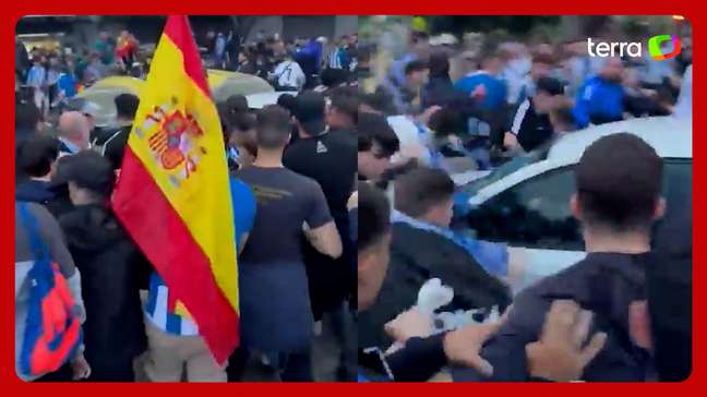 Carro avança sobre multidão, atropela torcedores e deixa feridos antes de jogo do Barcelona