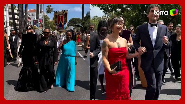 Equipe de 'O Agente Secreto' dança frevo no tapete vermelho de Cannes
