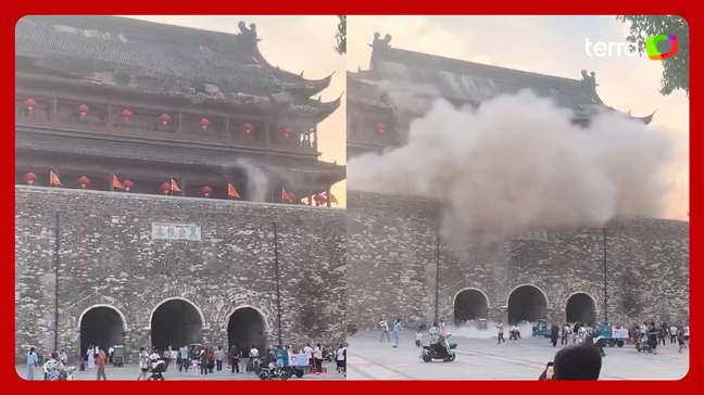Telhado de torre de 650 anos desmorona após 15 meses de reforma na China