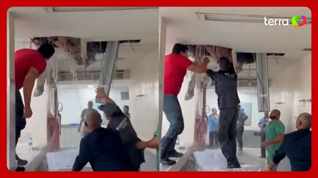 Paciente nu tenta fugir pelo forro do teto da Santa Casa de São Paulo