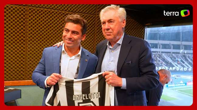 Ancelotti vai ao Nilton Santos assistir partida do Botafogo na Libertadores