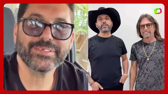 Edson, da dupla com Hudson, diz que perdeu dente após roer osso de frango e mostra resultado