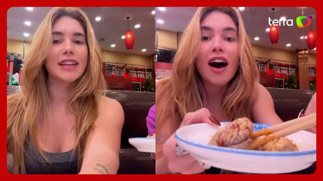 Virginia prova cérebro em restaurante na China e choca fãs: 'Textura estranha'
