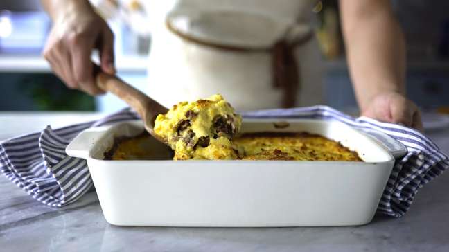 Escondidinho de Pamonha com Carne Seca