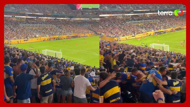 Veja momento do gol do Boca da arquibancada