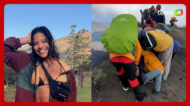 Turistas usaram drone para localizar brasileira em vulcão após queda e enviaram recado: 'Fique acordada'