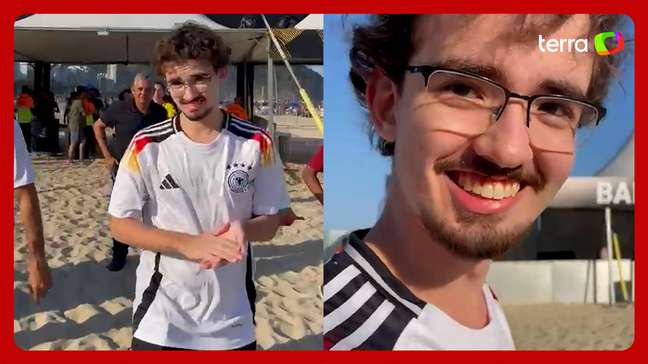 Botafoguense se ‘infiltra’ para apoiar Fluminense com camisa da Alemanha em provocação ao Flamengo