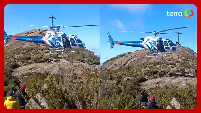 Turista é resgatado de helicóptero no Pico da Bandeira com quadro de hipotermia