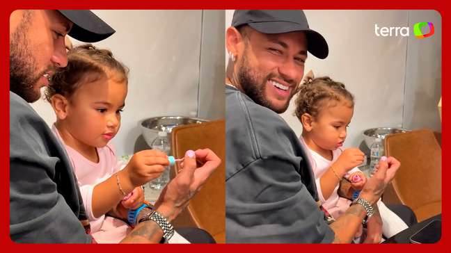 Após nascimento de Mel, Neymar é flagrado em momento fofo com Mavie 