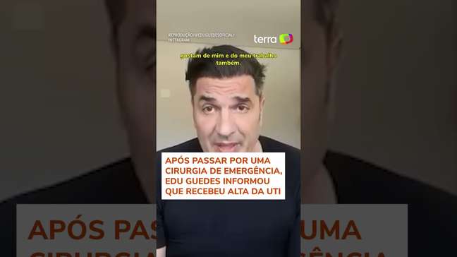 Edu Guedes fala pela primeira vez após cirurgia para retirada de tumor no pâncreas #shorts
