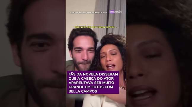 Taís Araújo e Humberto Carrão brincam sobre memes com a cabeça do ator: 'Tô traumatizado' #shorts