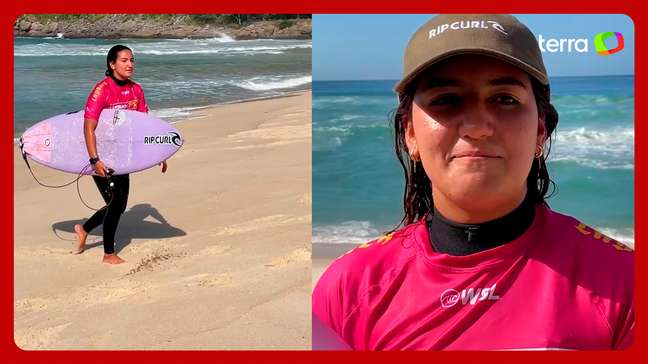 ‘Troquei de lugar’, diz Sophia Medina sobre ser uma das surfistas mais experientes em etapa no Rio