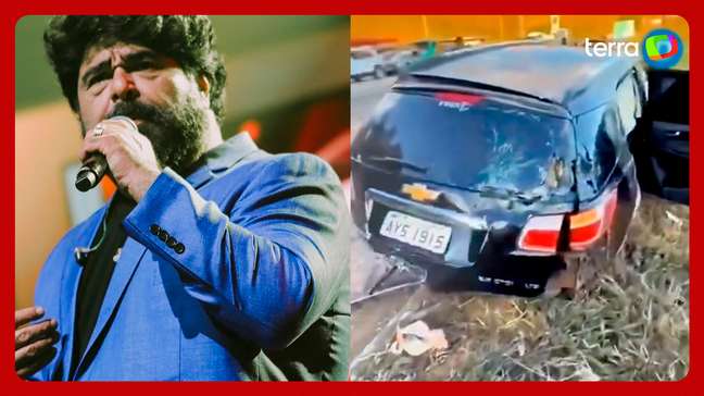 Novo vídeo mostra carro do cantor Fabiano destruído após acidente em Minas Gerais