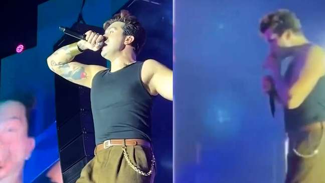 Luan Santana é alvo de críticas após ‘abocanhar’ calcinha jogada por fã em show