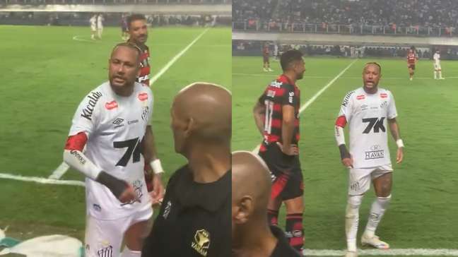 Neymar discute com torcedores após Danilo ser chamado de ‘mercenário’ em jogo contra o Flamengo
