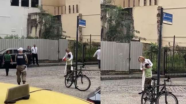 Criança entrega balão para Fernanda Torres e recebe abraço no velório de Preta Gil
