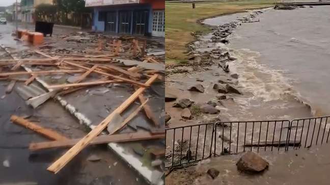 Ciclone no Sul provoca ventos de até 110 km/h e chuva intensa em várias regiões do país
