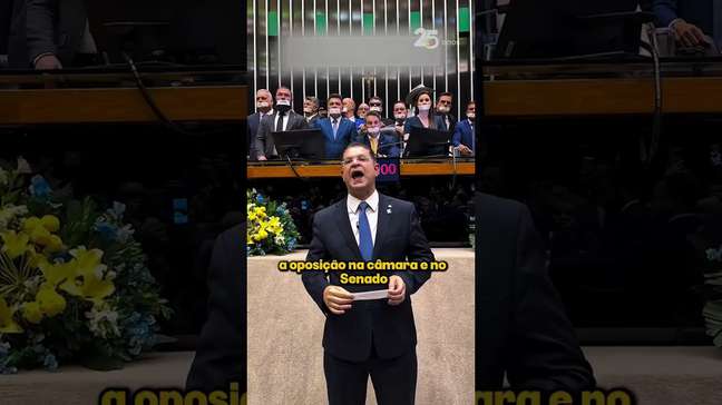 Com fitas na boca, oposição faz 'obstrução total' e pede 'anistia' após prisão de Bolsonaro #shorts
