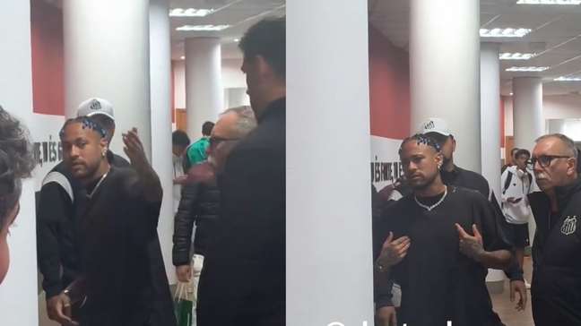 Neymar discute com jornalista após vitória do Santos em São Paulo