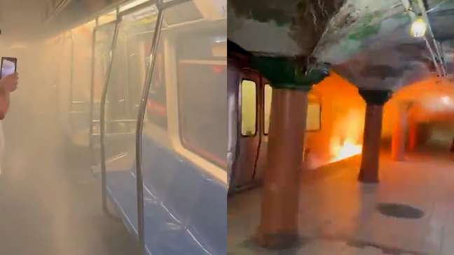 Trem pega fogo e causa pânico entre passageiros nos Estados Unidos