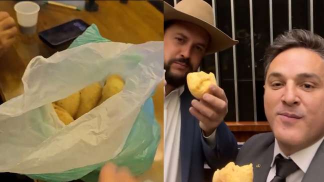 Luzes apagadas e pão de queijo: parlamentares mostram como foi ‘plantão’ na madrugada no Congresso