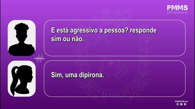 Mulher liga para a PM e pede 'dipirona' para denunciar violência doméstica do marido