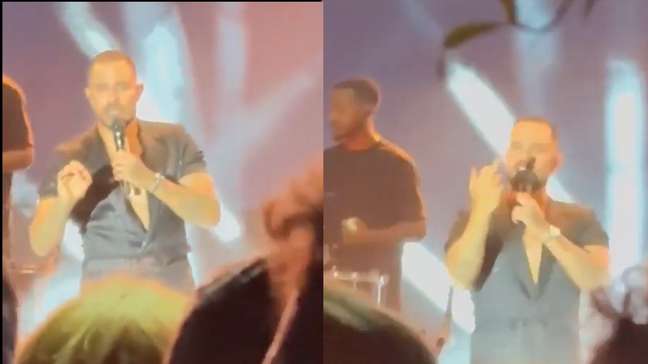 Diogo Nogueira se irrita, interrompe show e xinga torcedores do Galo após provocação
