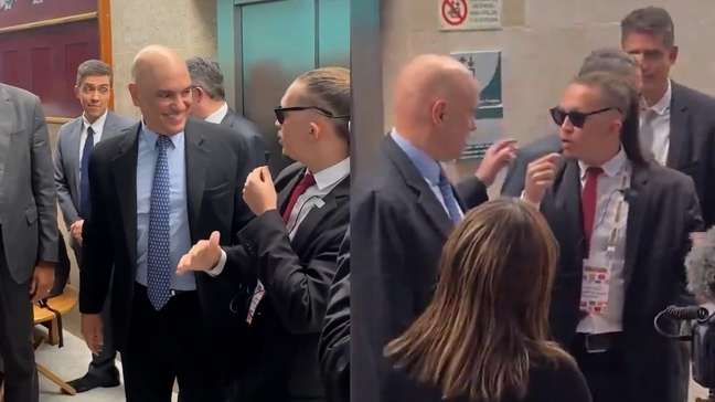 Moraes faz piada em encontro com seu ‘advogado’ no STF: ‘Fala inglês para me defender nos EUA?’