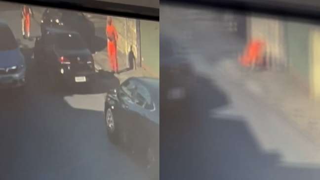 Câmera de segurança flagra momento em que gari é baleado por empresário em BH